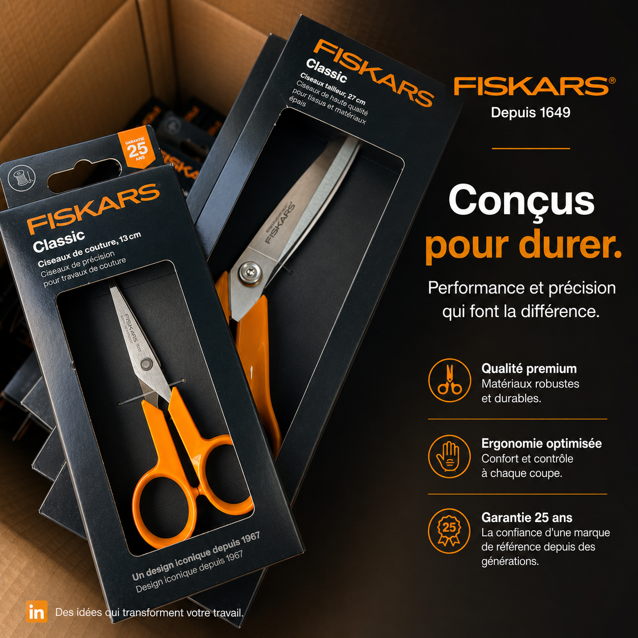 Fiskars Classic : la précision et la durabilité au service des professionnels